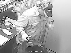 Photo courtesy of GWPD The security camera at the Orange Grove Dairy Queen caught this image of one of the two burglars who burglarized the restaurant on Oct. 24. The same men are believed to be responsible for the Dairy Queen burglaries in George West, Three Rivers and other nearby locations. Dairy Queen is offering a $5,000 reward for information that leads to their arrest.